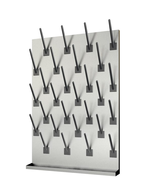 Stainless Steel Peg Board, 30 x 21 with 28 pegs