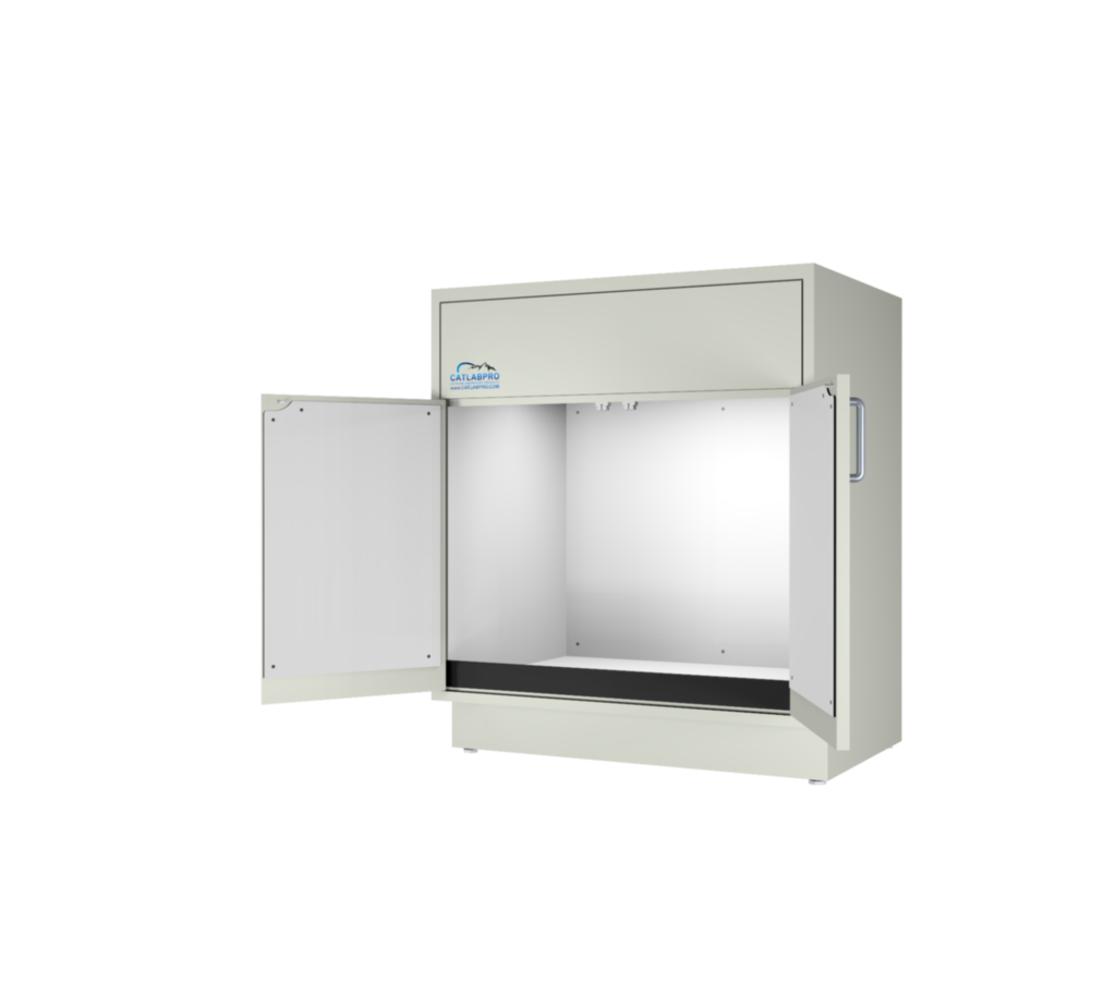 Acid Storage Fume Hood Base 30" Wide x 35" Tall, 2 Doors
